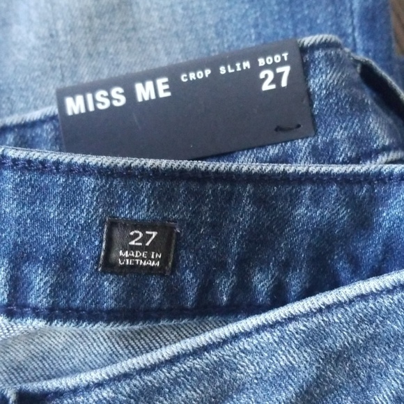 Miss Me distressed Midrise bootcut cropped Jeans - Picture 7 of 8